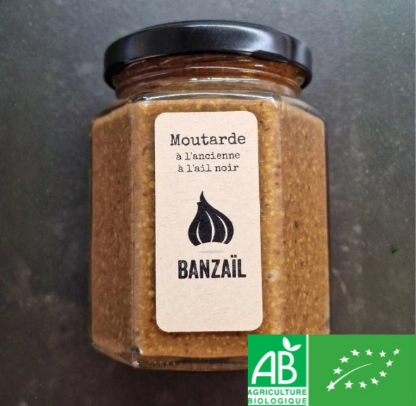 Moutarde à l'ail noir bio